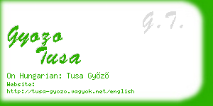 gyozo tusa business card