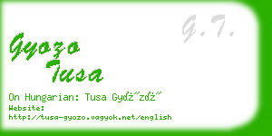 gyozo tusa business card